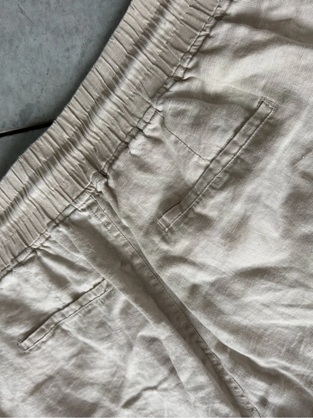 Quince 100% European Linen Wide Leg Pants in Driftwood Size XL